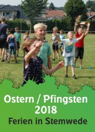 Ferienprogramm Ostern/Pfingsten 2018