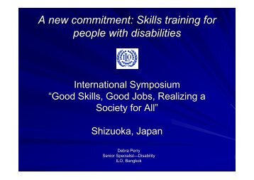 A new commitment: Skills training for people with disabilities