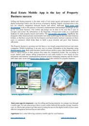 Real Estate Mobile App is the key of Property Business success