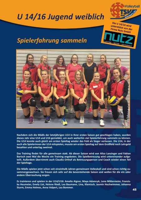 Volleyballbroschüre 2017/18