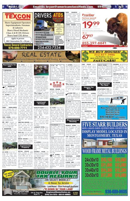 American Classifieds March 1st Edition Bryan/College Station