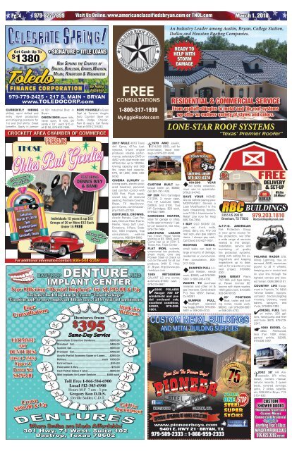 American Classifieds March 1st Edition Bryan/College Station