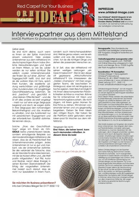 Orhideal IMAGE Magazin - März 2018