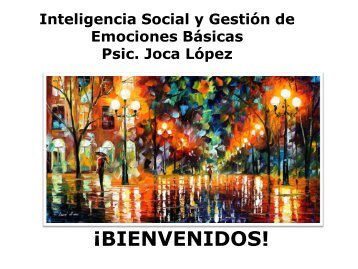 Inteligencia Social y Gestión de Emociones Básicas CONEXPO 2017