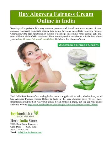 Buy Aloevera Fairness Cream Online