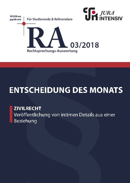 RA 03/2018 - Entscheidung des Monats