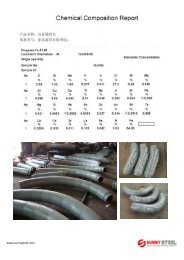 High-chromium alloy elbow Chemical Composition Report