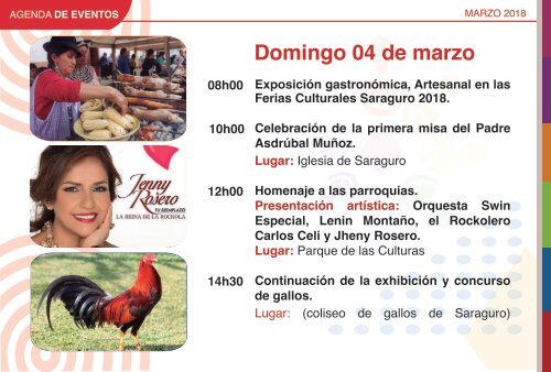 Agenda de Eventos Saraguro 2018