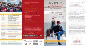 Die Fontane-Festspiele 2018