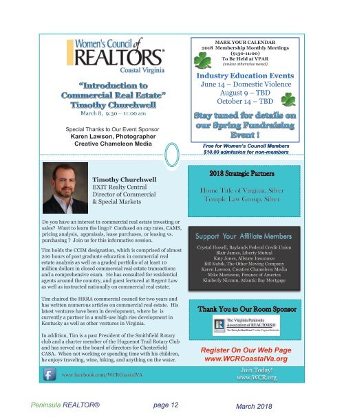 Peninsula REALTOR® March 2018