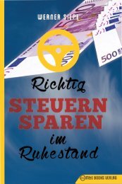 Richtig Steuern sparen im Ruhestand von Werner Siepe