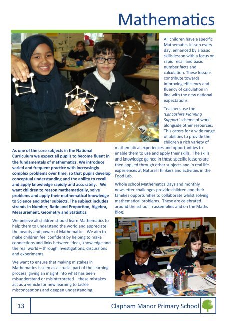 Clapham Manor Primary School Prospectus