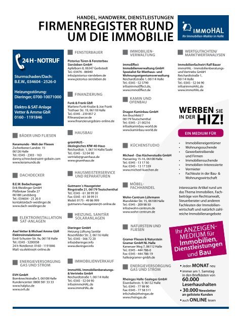 Hallesche Immobilienzeitung Ausgabe 71 März 2018