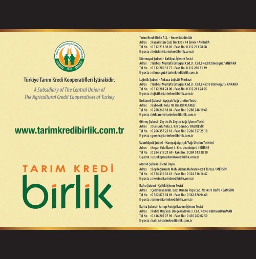 Tarım Kredi Birlik Türkçe Katalog