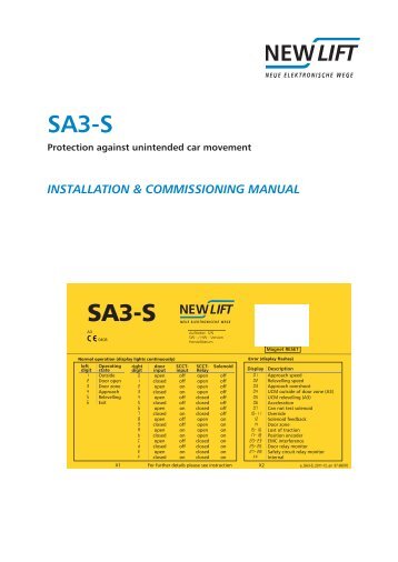 SA3-S SA3-S - New Lift