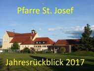 Pfarre St. Josef Jahresrückblick 2017