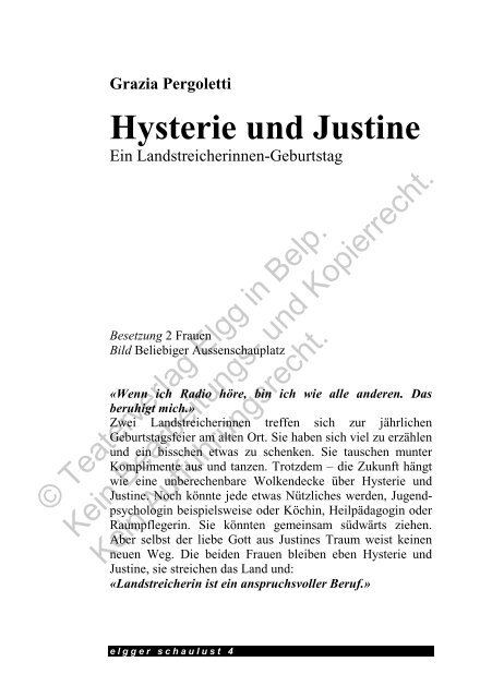 Hysterie und Justine