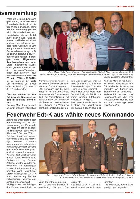 news from edt - lambach - stadl-paura März 2018