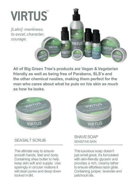 Big Green Tree Natural Skincare product brochure - March 2018