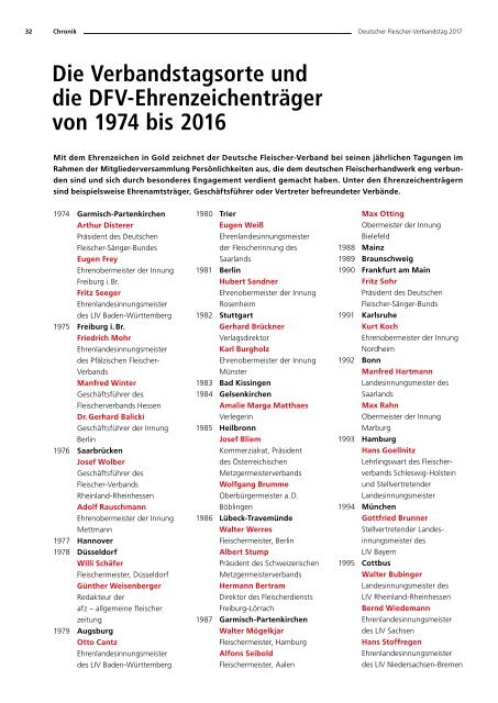 Festschrift zum 127. Deutschen Fleischer-Verbandstag 2017