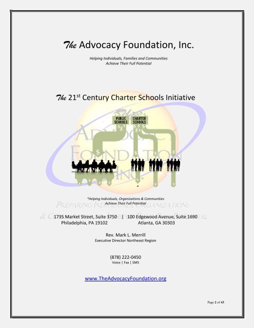 The 21st Century Charter Schools Initiative