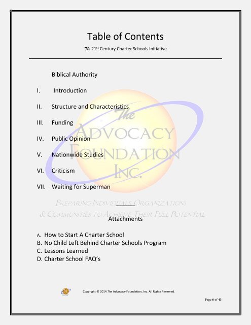 The 21st Century Charter Schools Initiative