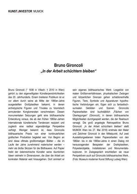 KUNSTINVESTOR AUSGABE MÄRZ 2018