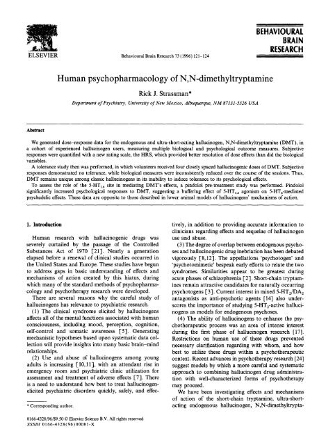 dmt_psychopharmacology