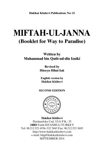 Miftah-ul-Janna (Booklet for way to Paradise)