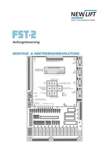 Aufzugsteuerung Montage- & InbetrIebnahMeanleItung - New Lift