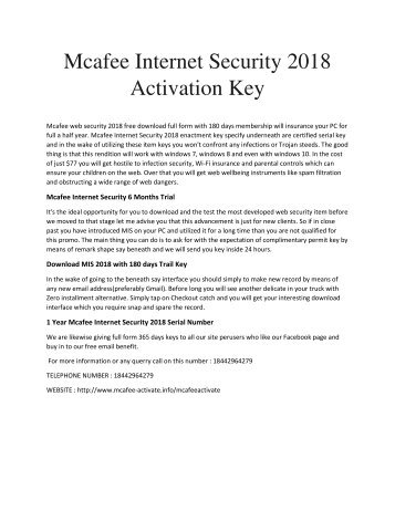 McAfee Activation - Antivirus Software and Internet Security For Your PC 