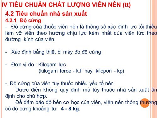 BG Kỹ thuật Bào chế viên nén