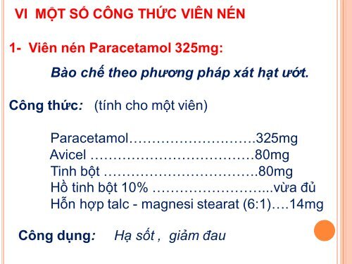 BG Kỹ thuật Bào chế viên nén