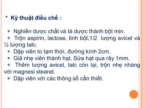 BG Kỹ thuật Bào chế viên nén