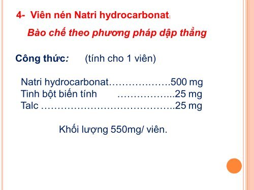 BG Kỹ thuật Bào chế viên nén