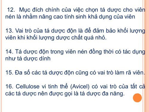 BG Kỹ thuật Bào chế viên nén