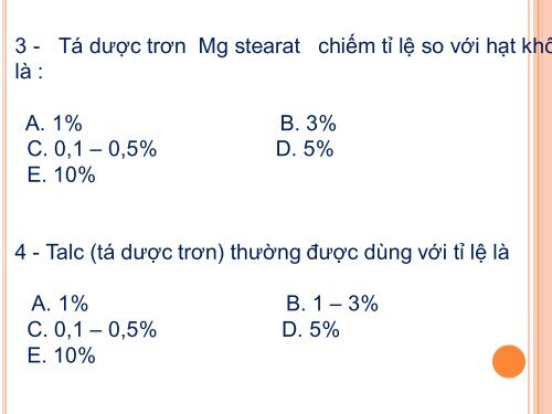 BG Kỹ thuật Bào chế viên nén