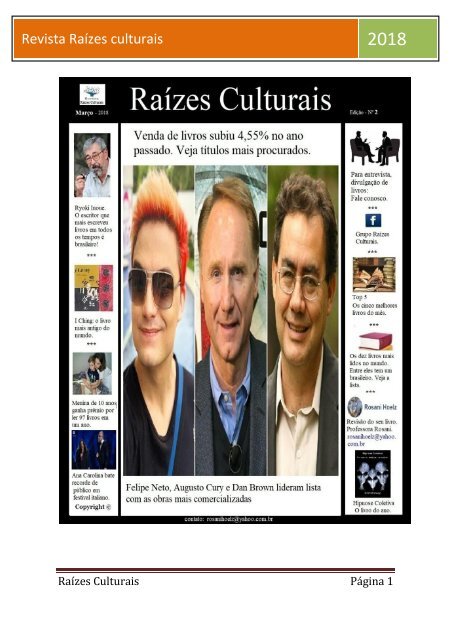 Revista Raizes culturais março 2018