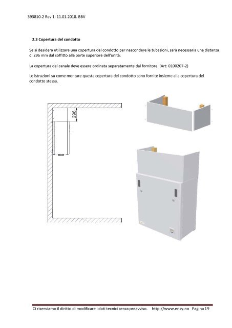 MANUALE USO E INSTALLAZIONE ENSY AHU 200 H - V (