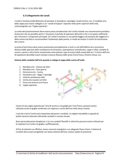 MANUALE USO E INSTALLAZIONE ENSY AHU 200 H - V (