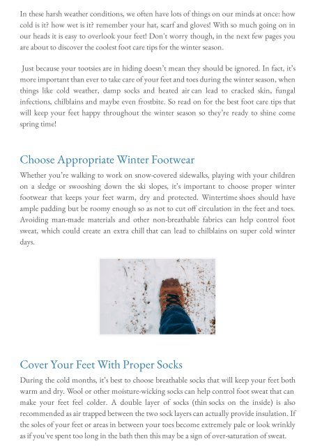 The Coolest Foot Care Tips for Winter - Doctor B 