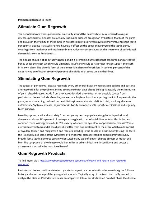 Stimulate Gum Regrowth