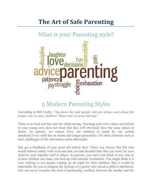 The Art of Safe Parenting