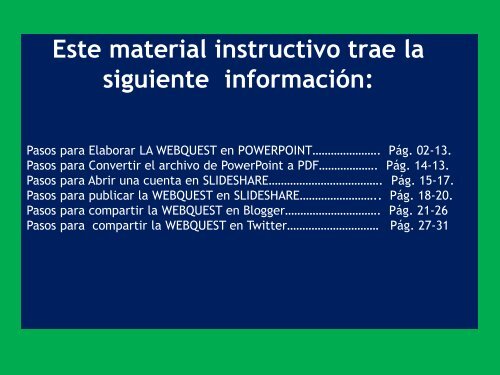 Instrucciones para la WebQuest Uso de las TICs UNESR marzo 2018