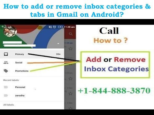 How to add or remove inbox categories &amp; tabs in Gmail on Android?