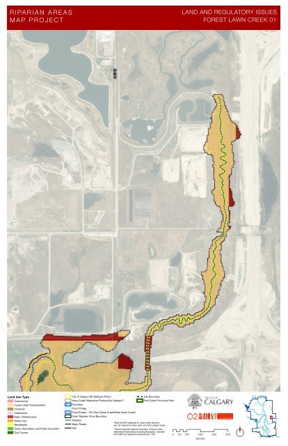 Twelve Mile Coulee and other major Calgary Riparian Maps prepared by O2 2012