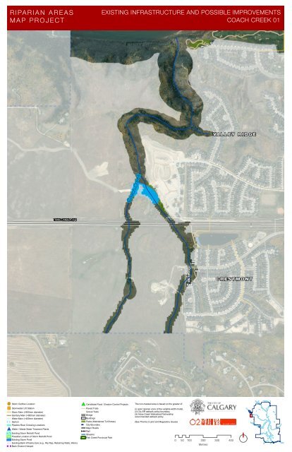 Twelve Mile Coulee and other major Calgary Riparian Maps prepared by O2 2012