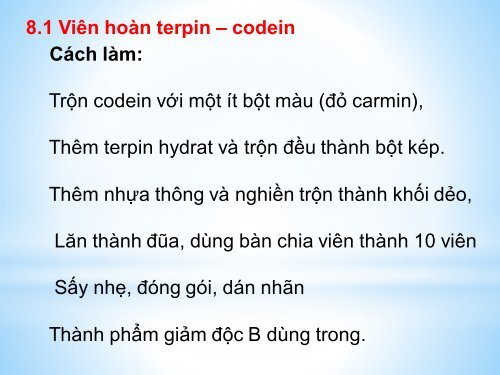 Kỹ thuật bào chế thuốc bột & viên tròn