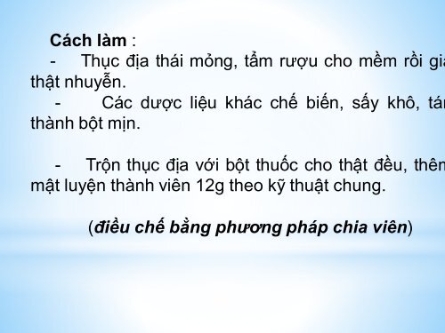 Kỹ thuật bào chế thuốc bột & viên tròn