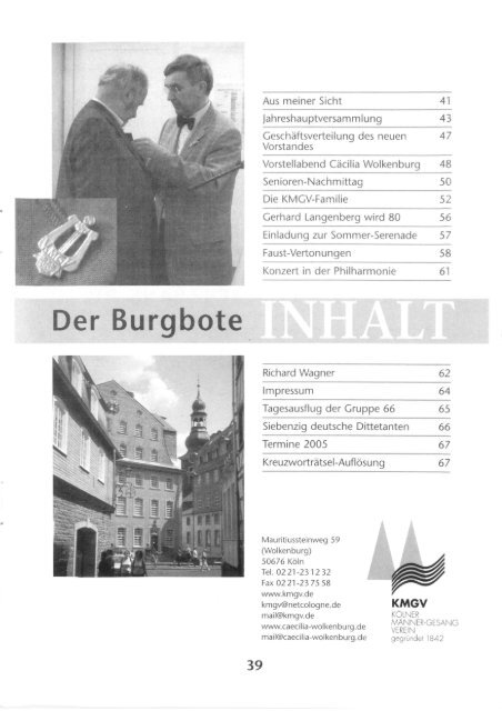 Der Burgbote 2005 (Jahrgang 85)